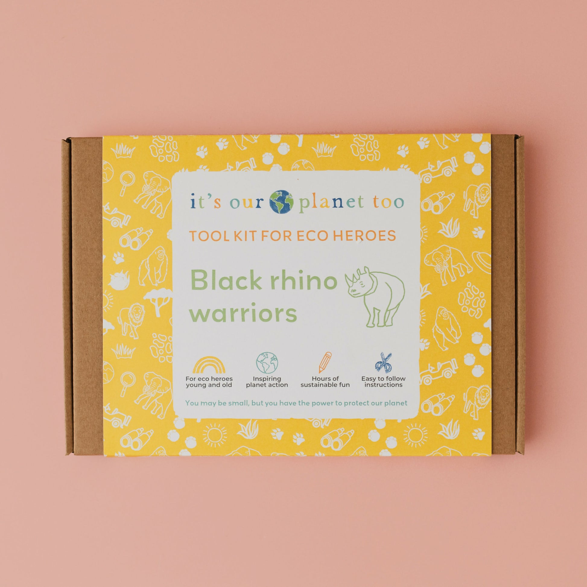 BLACK RHINO WARRIORS - Children’s eco activity kit (Age 5+) | natural wooden toy for toddlers UK