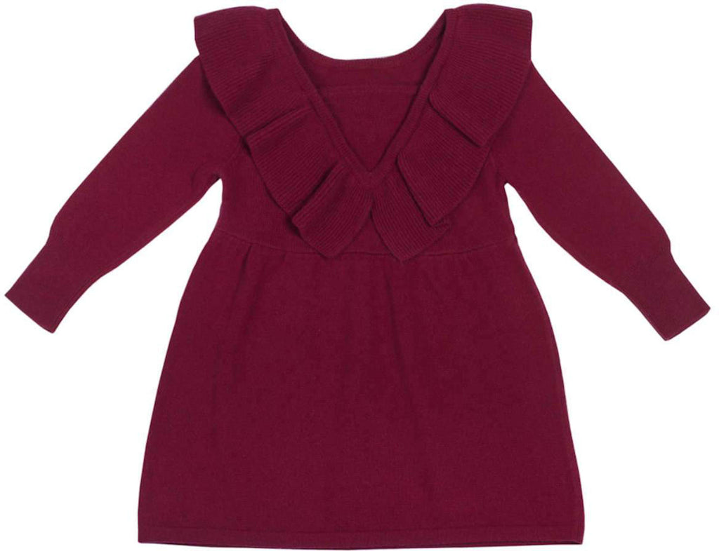 SAMPLE Ruffled Dress | 100% cashmere