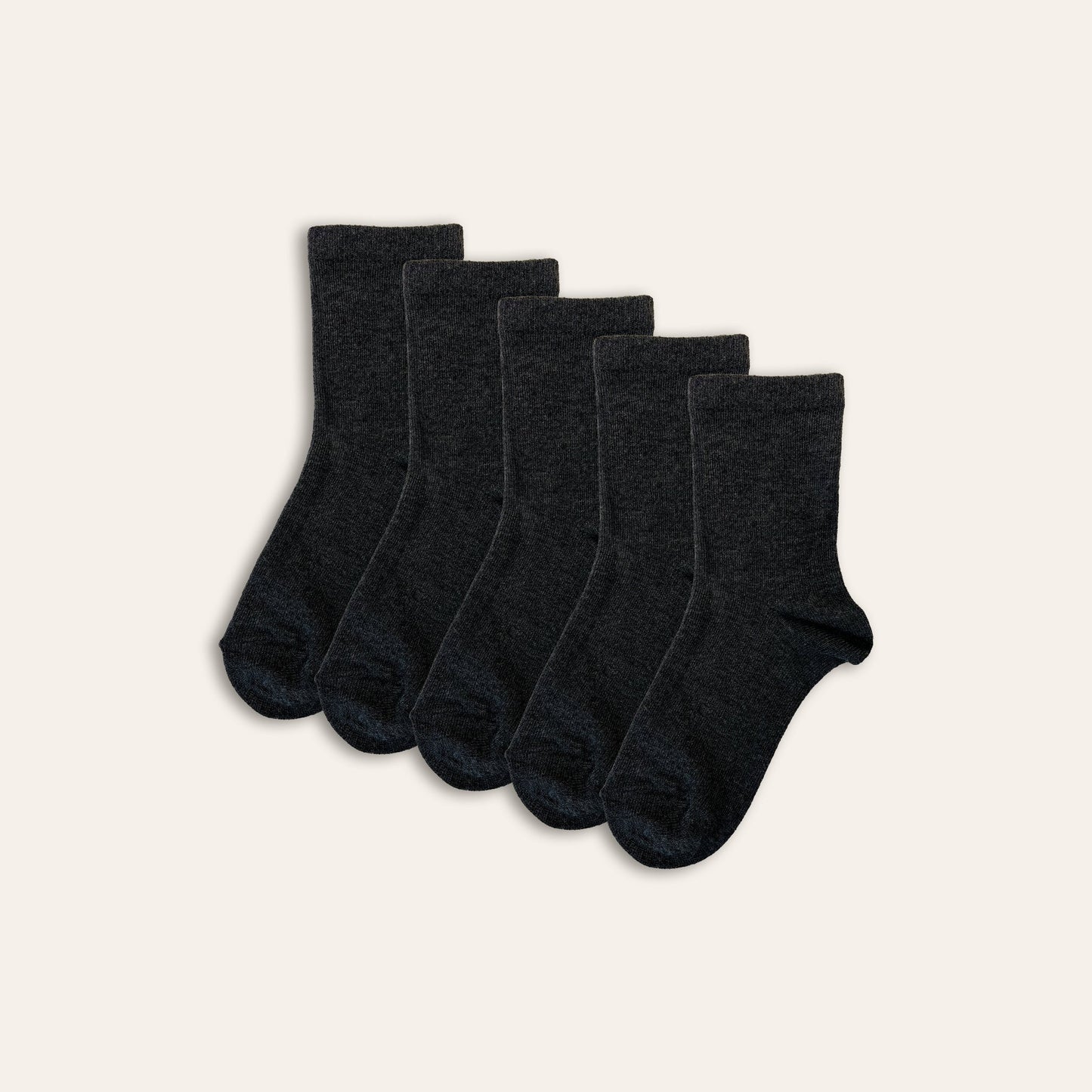 5pk Kids Bamboo Ankle Socks - Grey