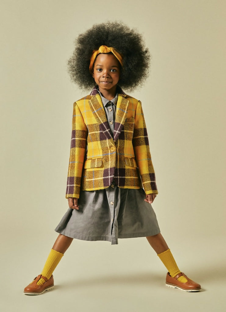 Hope Rainbow Tweed Blazer in Yellow one 