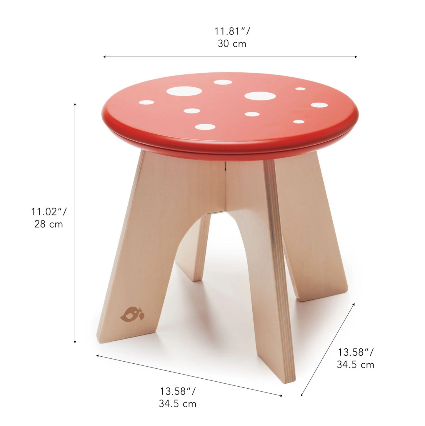 Toadstool by ThreadBeardesign, natural wood, vetted by KIDDYKIND