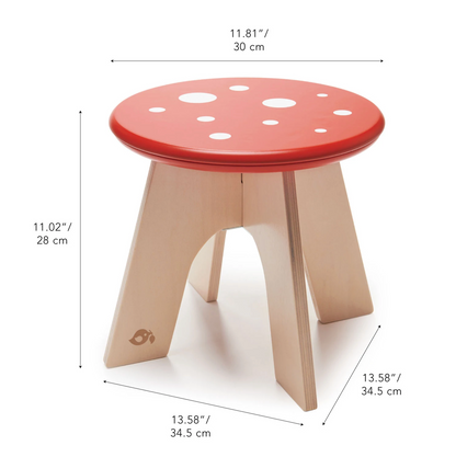 Toadstool by ThreadBeardesign, natural wood, vetted by KIDDYKIND