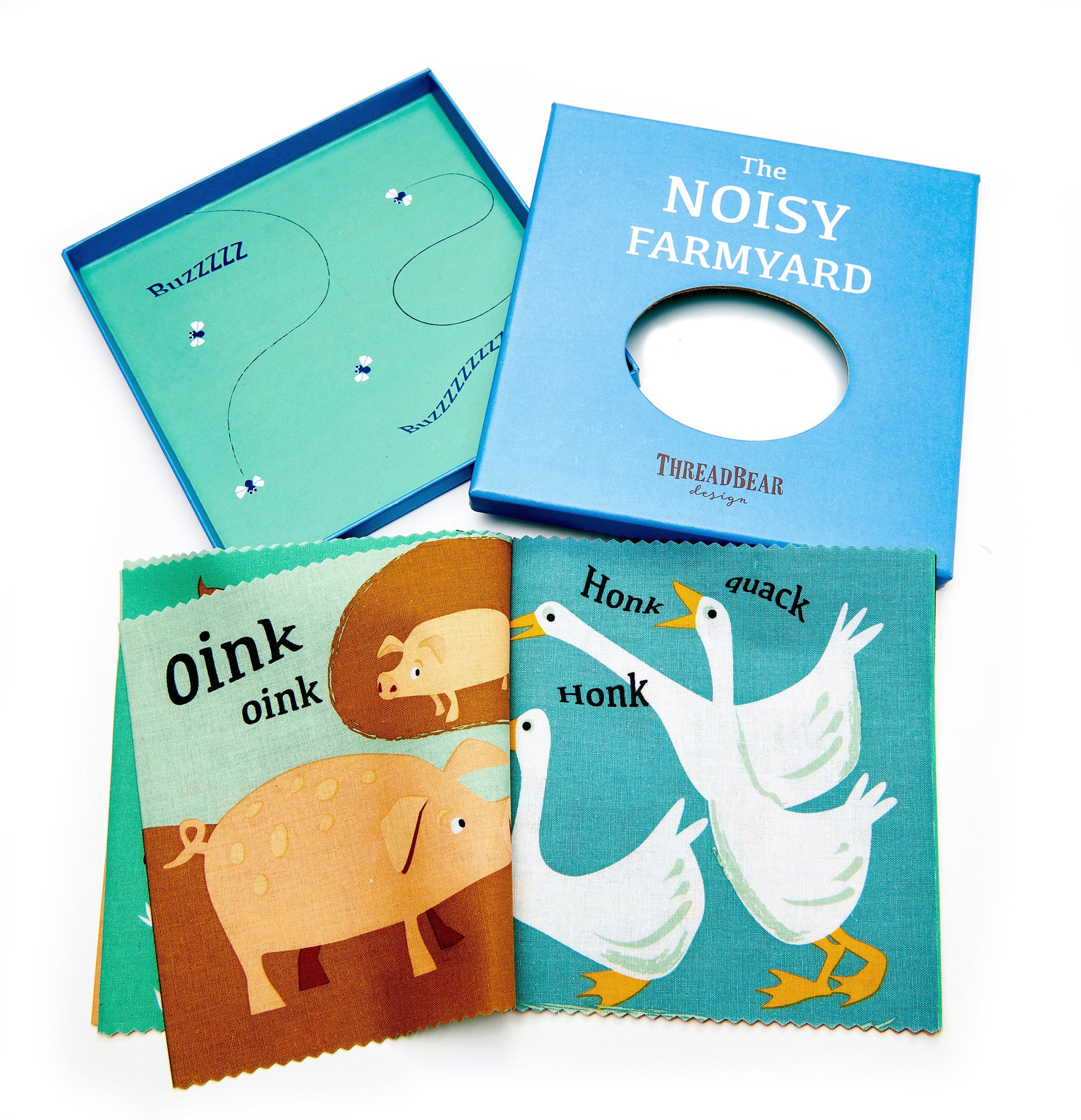 The Noisy Farmyard Rag Book | sustainable organic baby UK