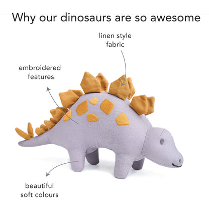 Steggy Linen Dinosaur Toy