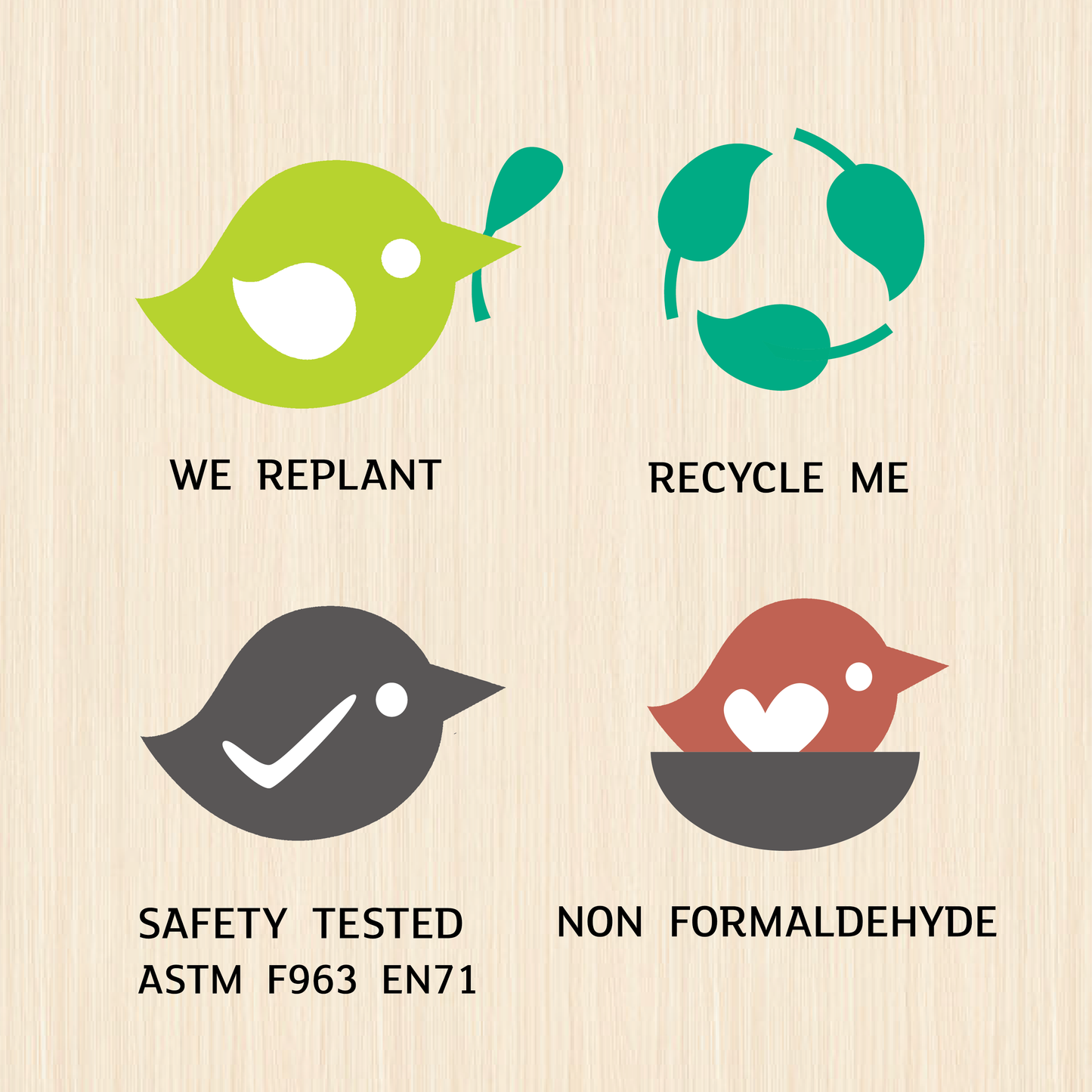 Set of 3 Forest Hooks