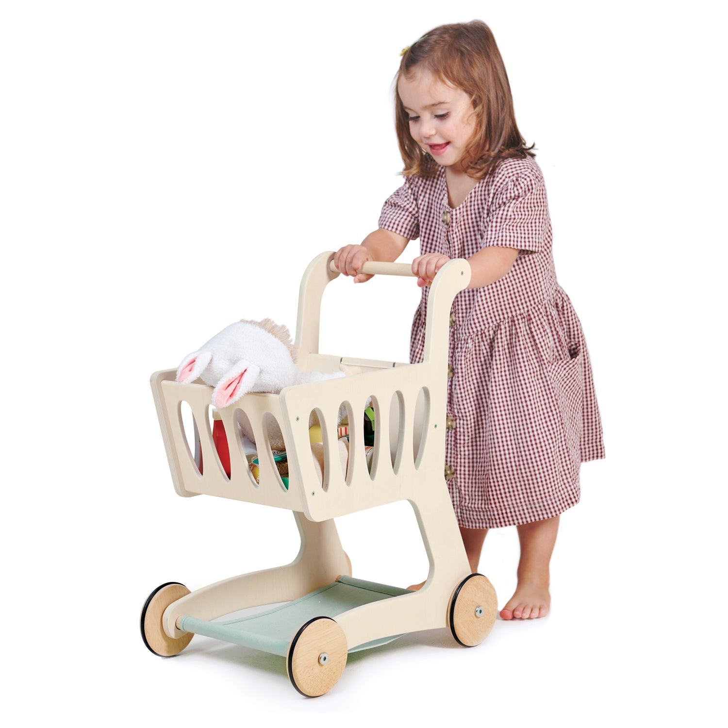 Shopping Bundle (Grocery Set, Shopping Cart) | open-ended wooden toy for kids UK