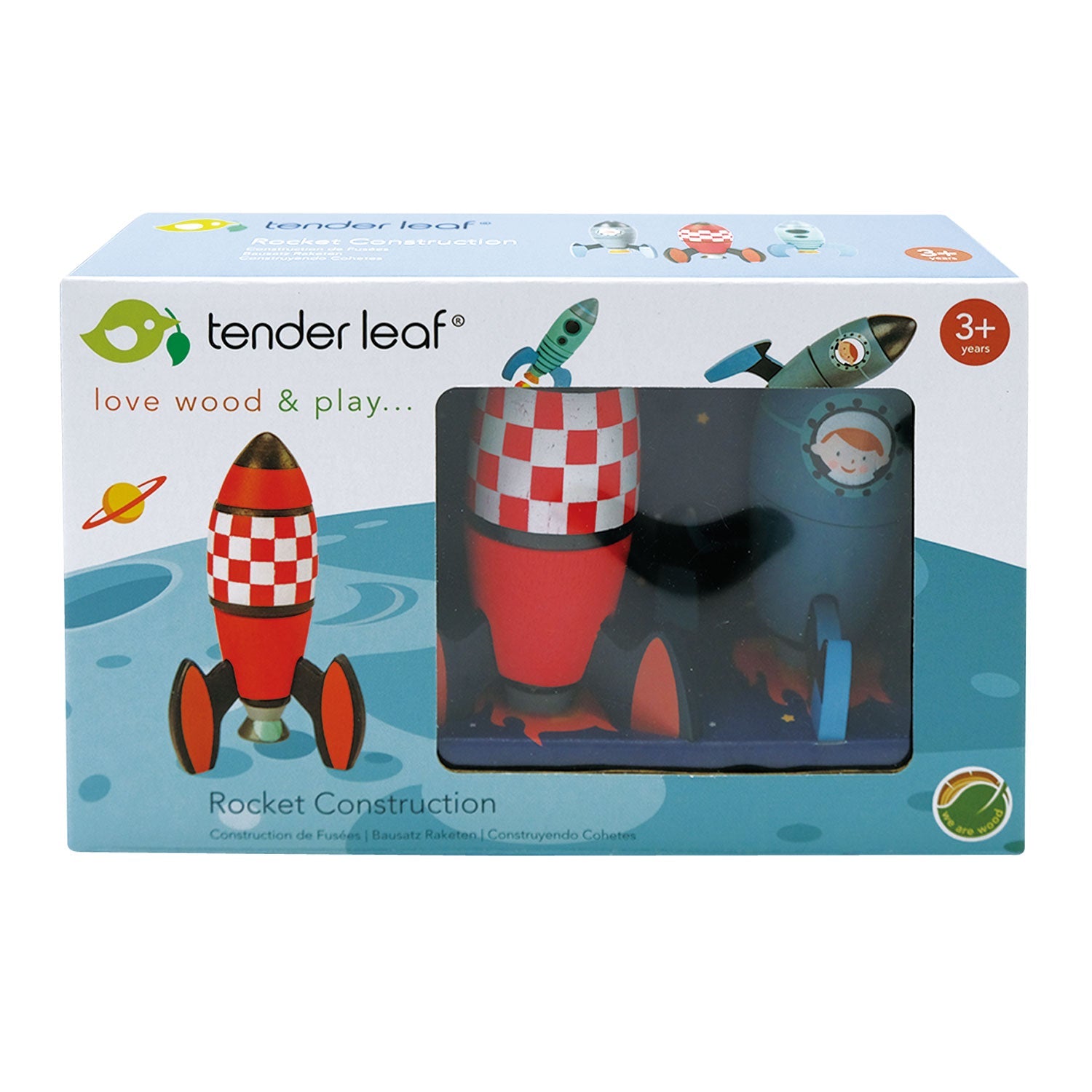 Rocket Construction | open-ended wooden toy for kids UK