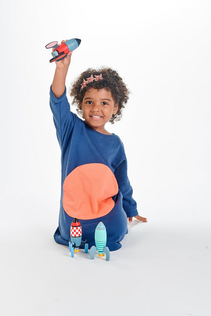 Rocket Construction | open-ended wooden toy for kids UK