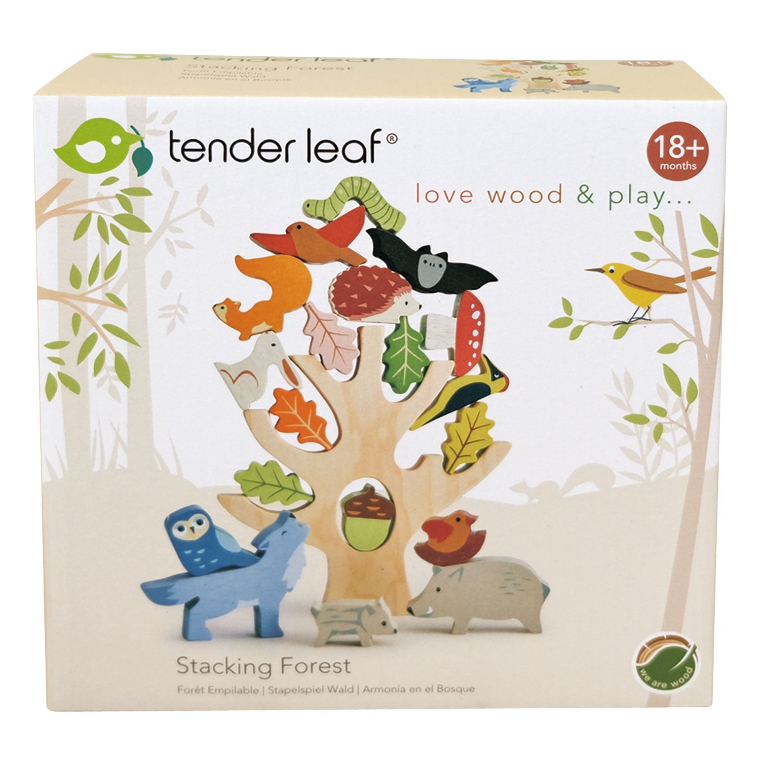 Stacking Forest | natural wooden toy for toddlers UK