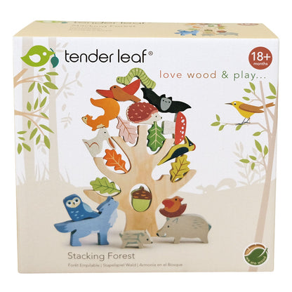 Stacking Forest | natural wooden toy for toddlers UK