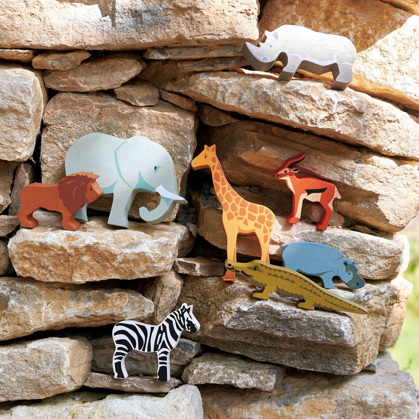 Safari Animal - Elephant Toy | open-ended wooden toy for kids UK