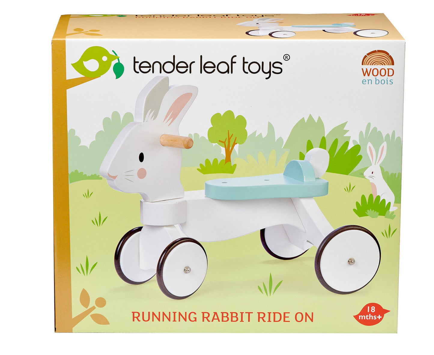 Running Rabbit Ride On | open-ended wooden toy for kids UK