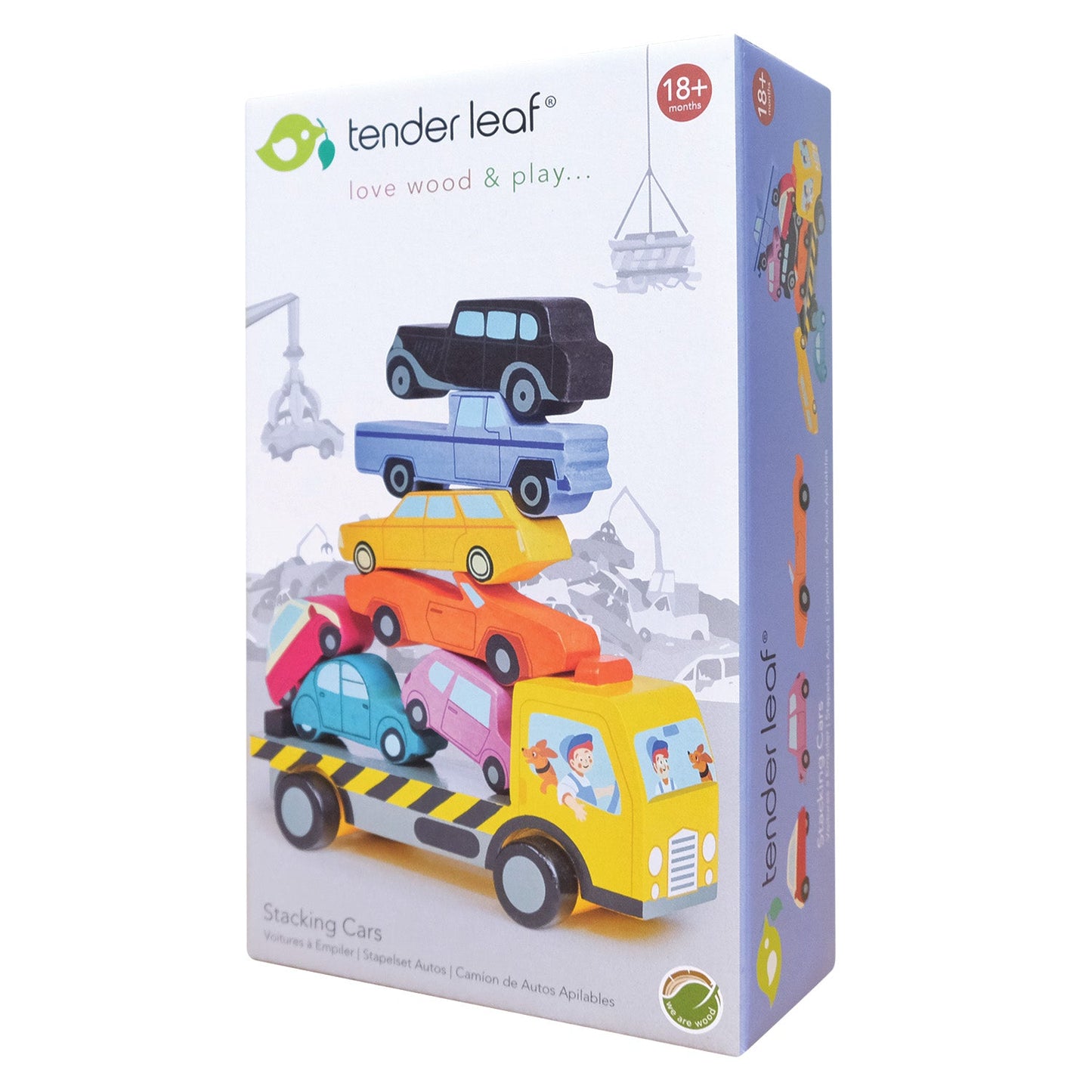 Sustainable Montessori toy: Stacking Cars | KIDDYKIND