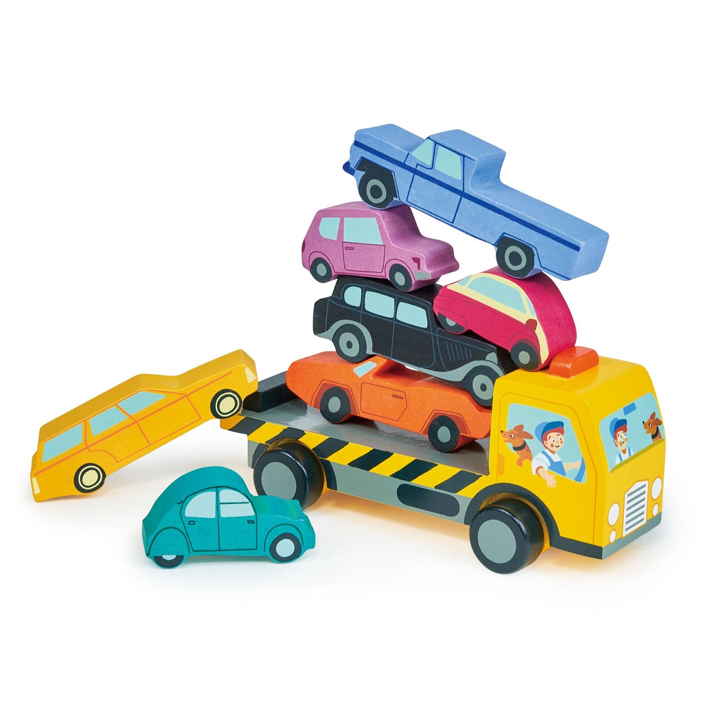 Sustainable Montessori toy: Stacking Cars | KIDDYKIND