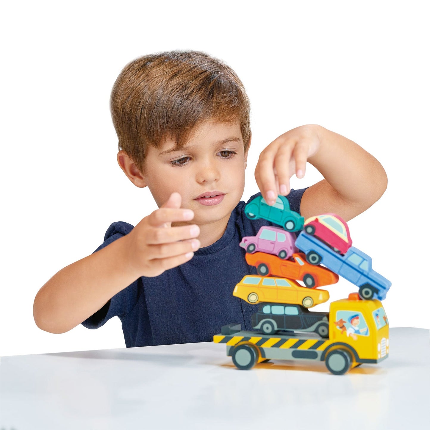 Sustainable Montessori toy: Stacking Cars | KIDDYKIND