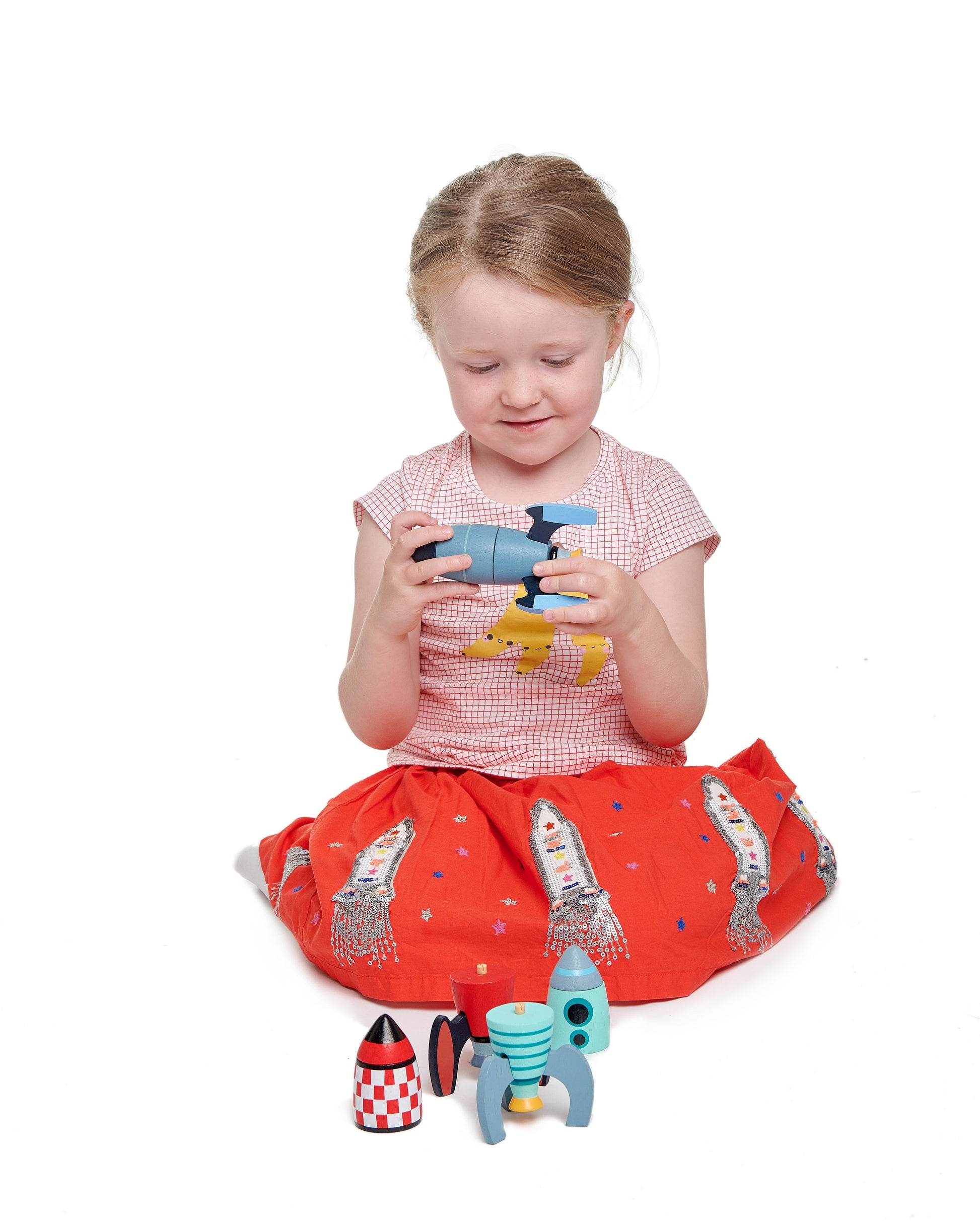 Rocket Construction | open-ended wooden toy for kids UK