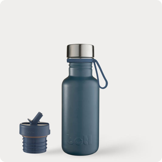 500ml Slate stainless steel Tough Canteen- botl - non insulated | BPA-free plastic-free kids bottle UK
