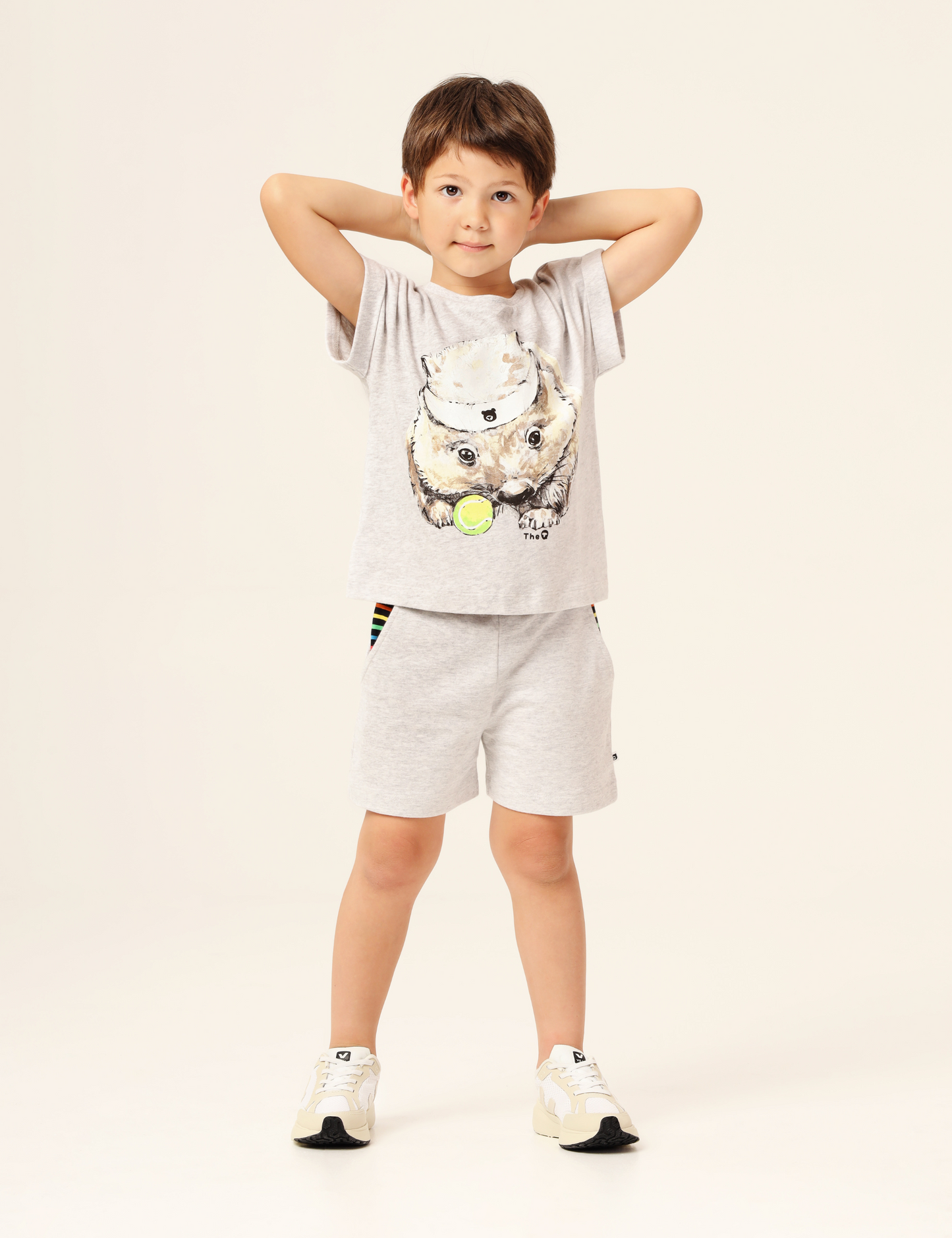 Organic Bermuda Shorts - Grey Marl