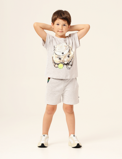 Organic Bermuda Shorts - Grey Marl