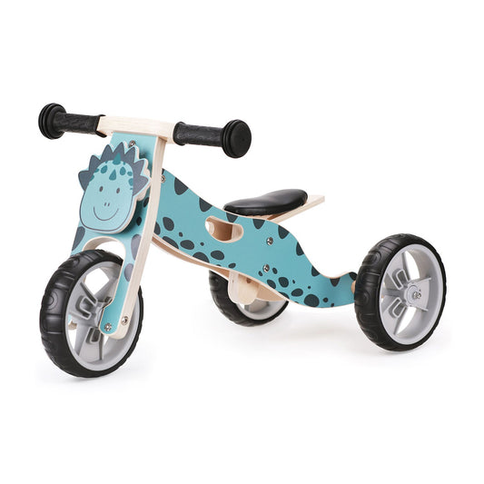 Hooga Playroom 2-in-1 wooden toddler balance bike and trike
