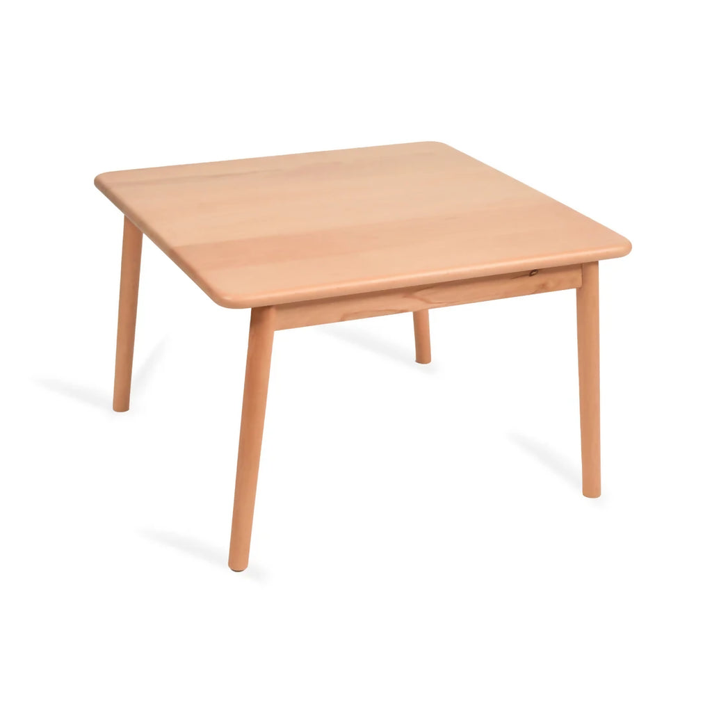 Small wooden kids table and chair by curve lab