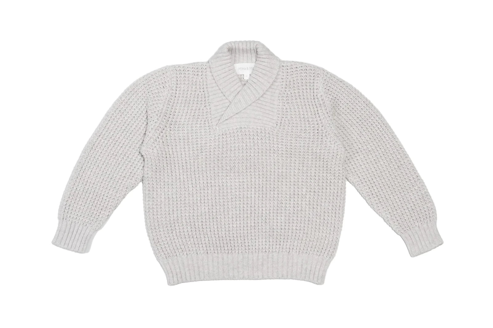 Shawl Waffle Knit Jumper - Cashmere & Organic Cotton
