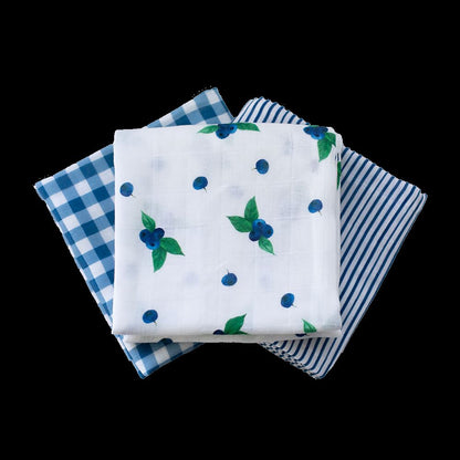 Trio of Organic Muslin Squares - The Orchard Collection