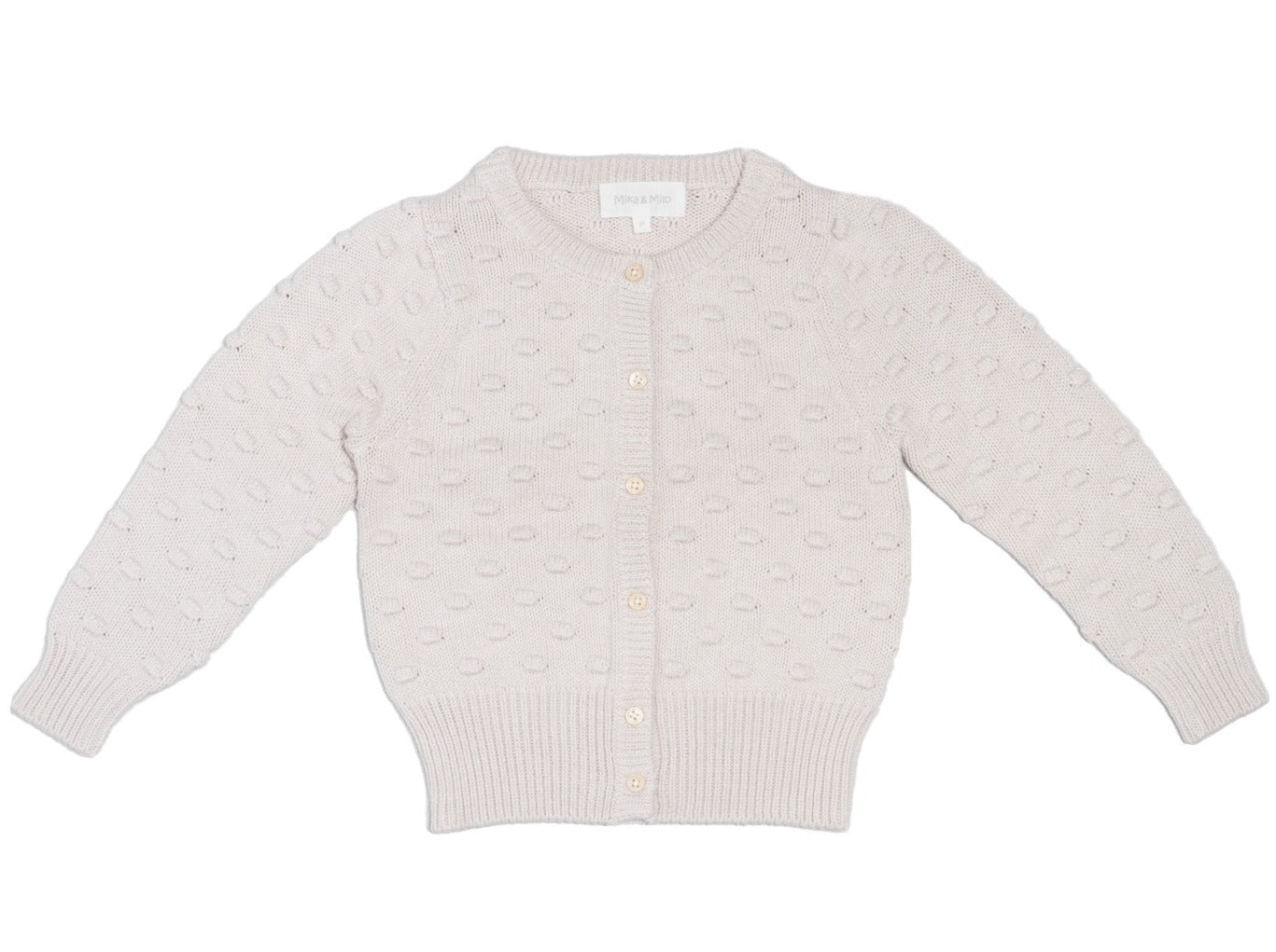 Baby Popcorn Cardigan, organic cotton and cashmere