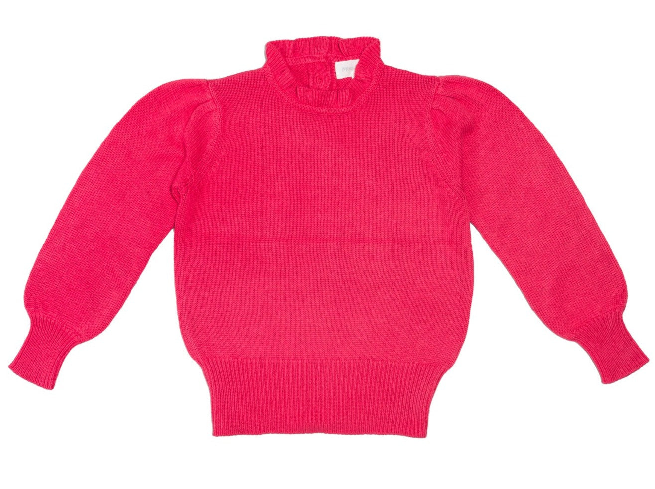 Ruffled Collared Jumper | Raspberry
