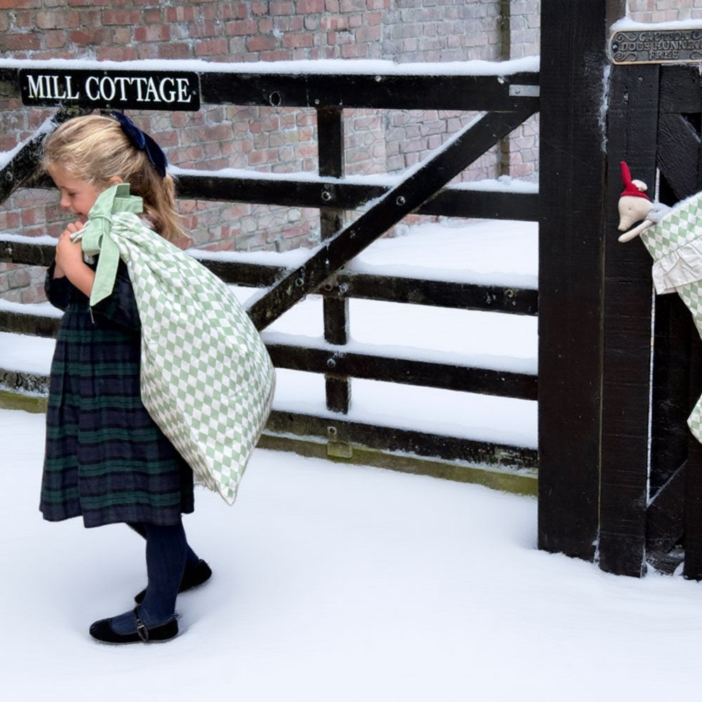 Harlequin Santa Sack - Winter Pine