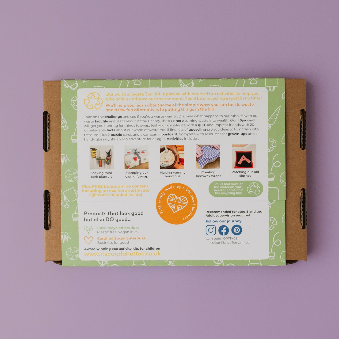 Sustainable Montessori toy: A WORLD OF WASTE - Children’s eco activity kit (Age 5+) | KIDDYKIND