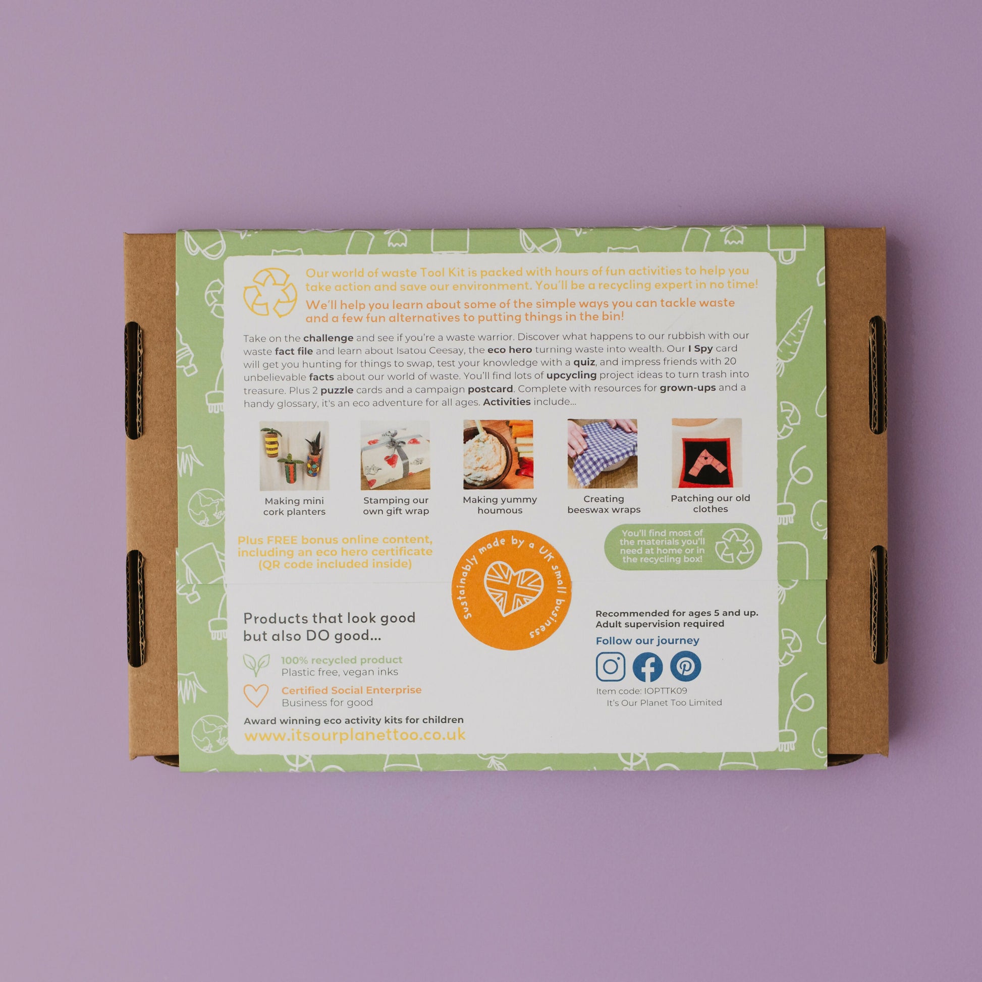 Sustainable Montessori toy: A WORLD OF WASTE - Children’s eco activity kit (Age 5+) | KIDDYKIND