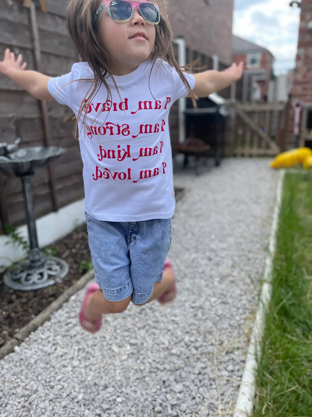 organic cotton kids t-shirt with positive self talk