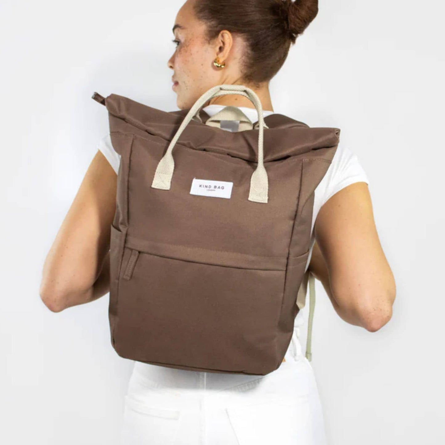 Kind Bag Hackney Backpack - Medium - Cocoa | stainless steel plastic-free kids UK — KIDDYKIND