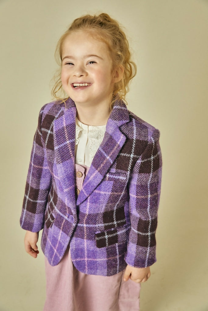 Magic Mermaid Tweed Blazer in Purple four