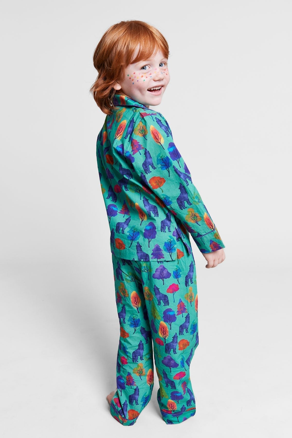 Organic baby bedding: a whimsical howl - organic cotton kids pyjama set | KIDDYKIND