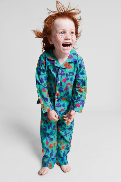 Organic baby bedding: a whimsical howl - organic cotton kids pyjama set | KIDDYKIND