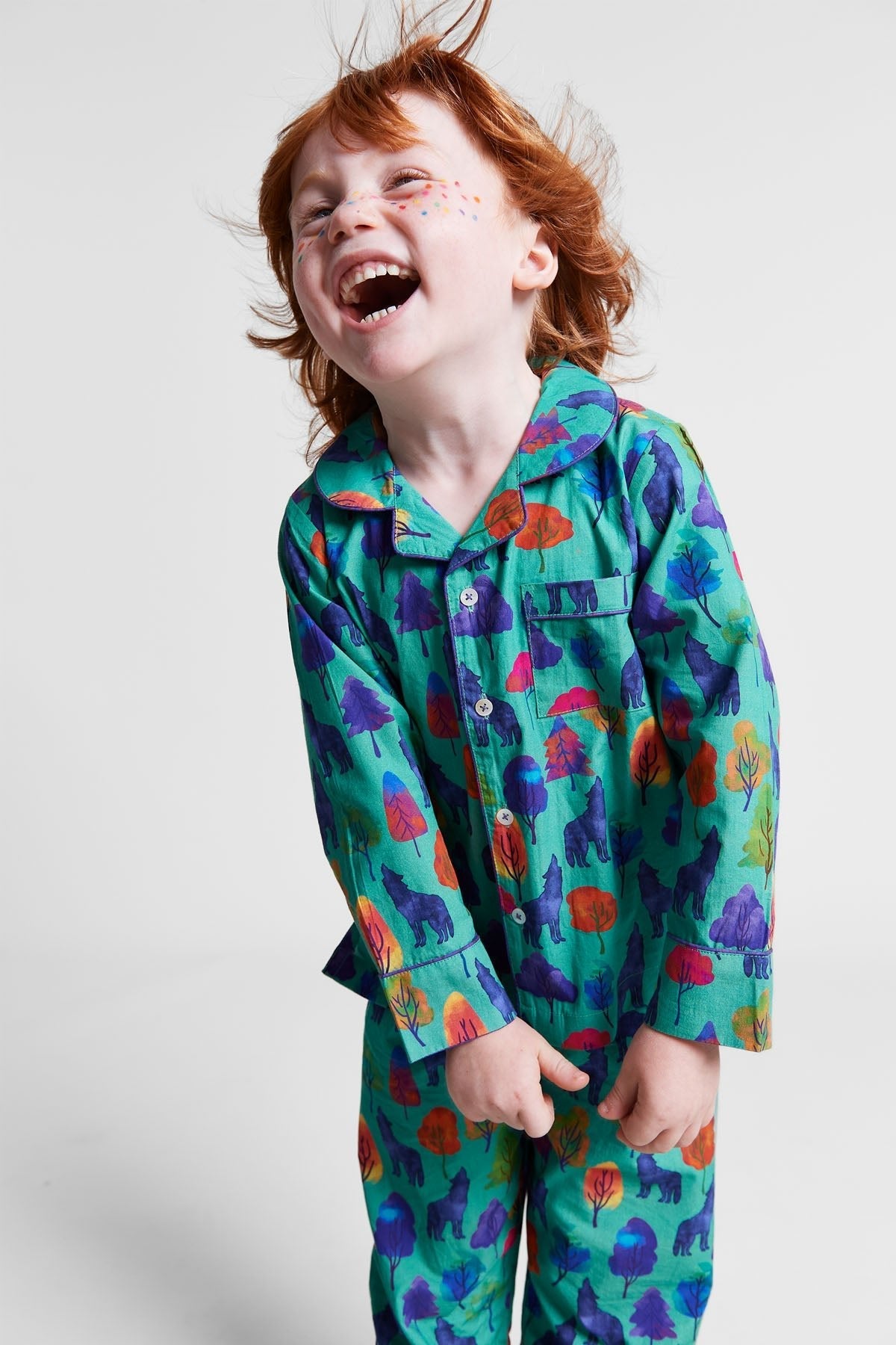 Organic baby bedding: a whimsical howl - organic cotton kids pyjama set | KIDDYKIND