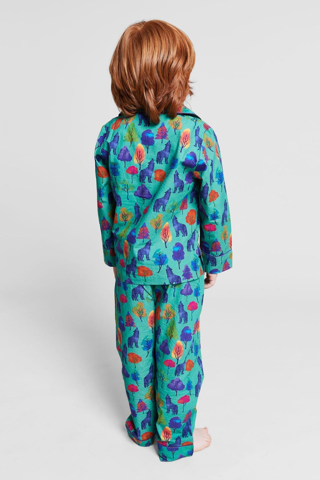 a whimsical howl - organic cotton kids pyjama set - Kutti Lulu