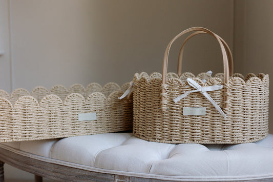 Ralphie Bear Nursery Essentials Bundle nappy caddy and changing basket - sustainable baby shower gift UK | Kiddykind