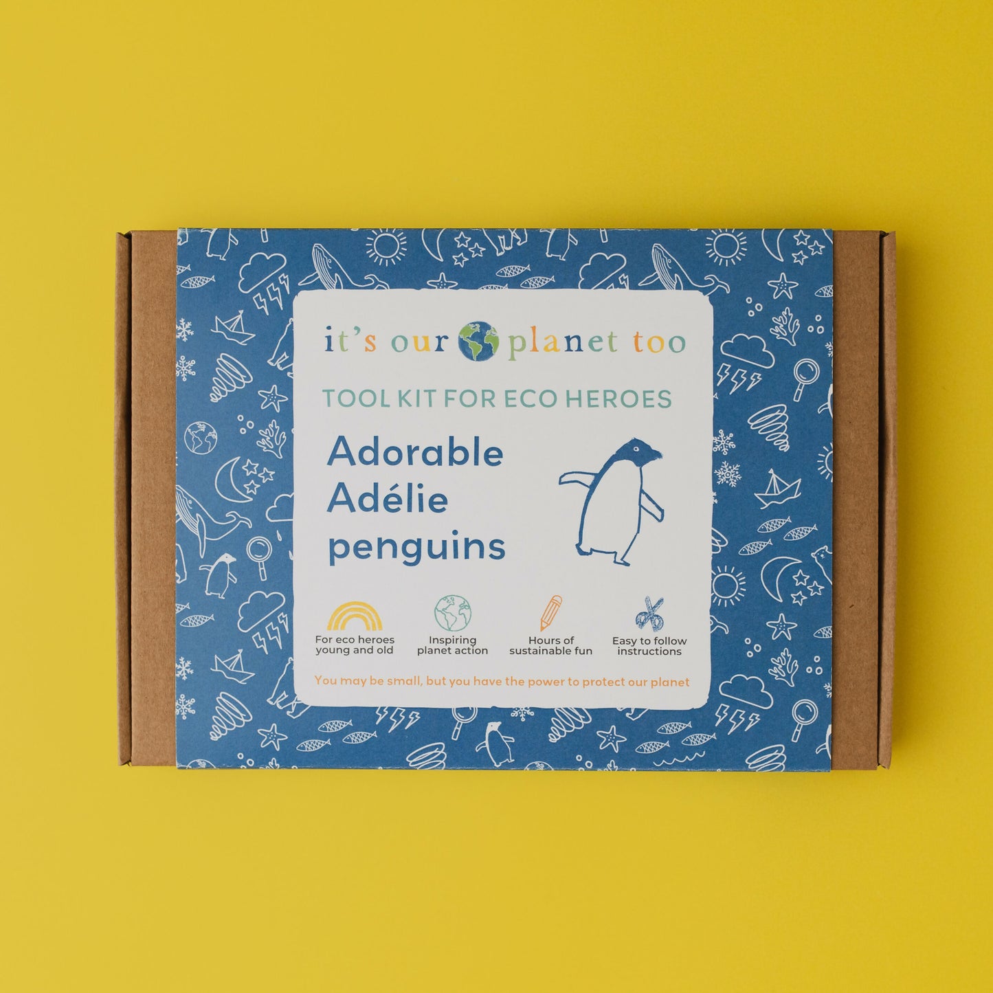 ADORABLE ADÉLIE PENGUINS - Children’s eco activity kit (Age 5+) | open-ended wooden toy for kids UK