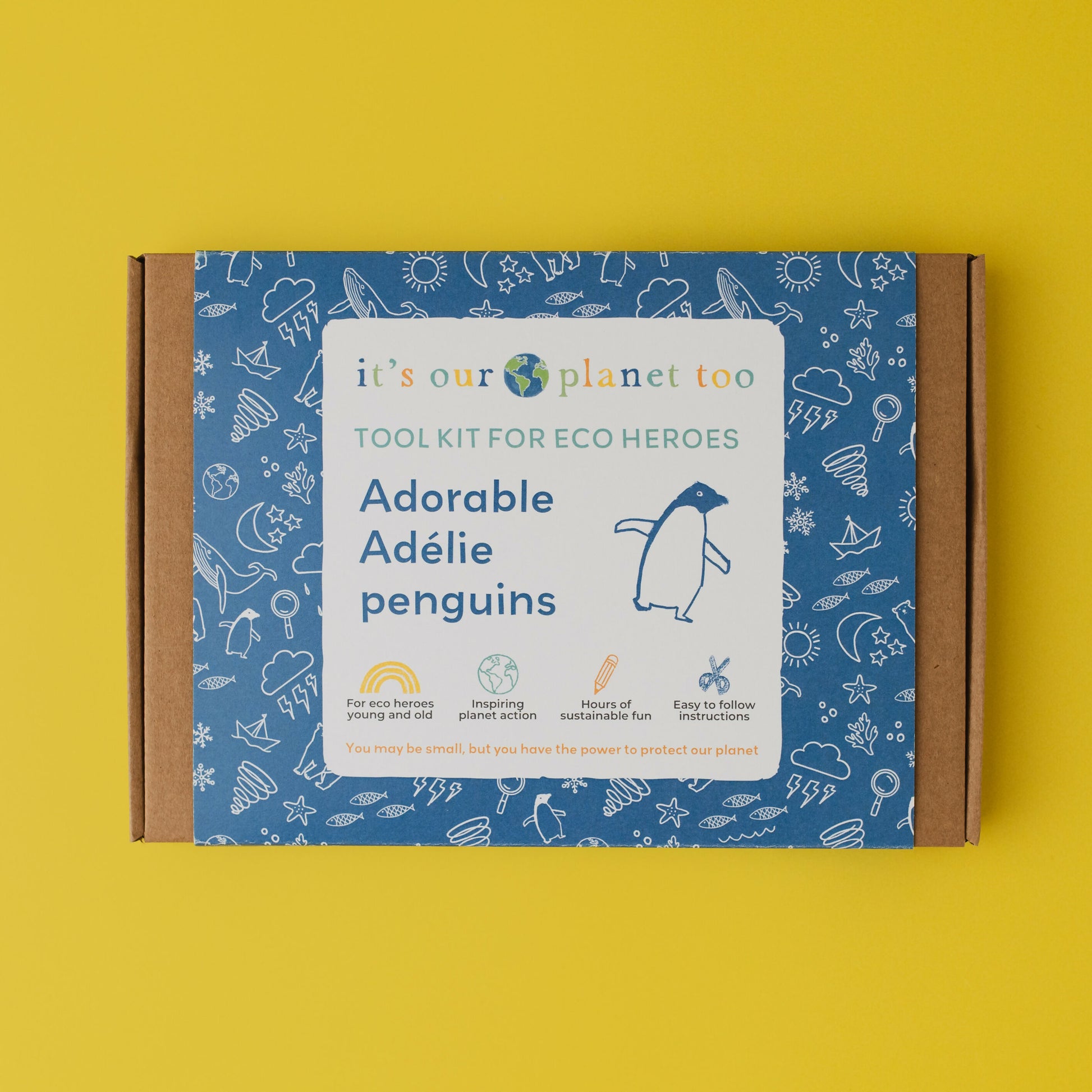 ADORABLE ADÉLIE PENGUINS - Children’s eco activity kit (Age 5+) | open-ended wooden toy for kids UK