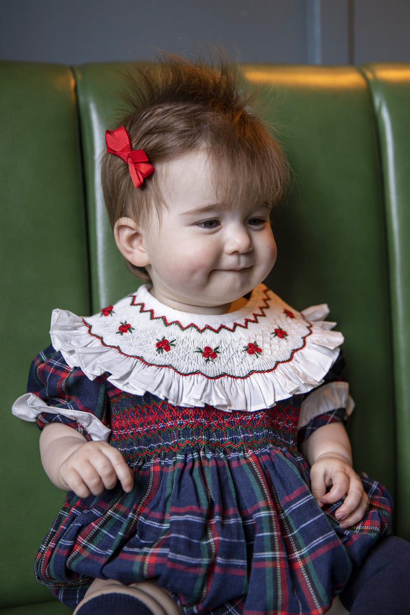 Anna Handsmocked Baby Girl Romper