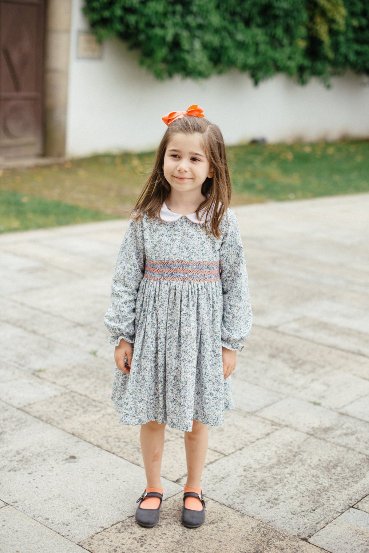 Aurelia Handsmocked Girl Dress