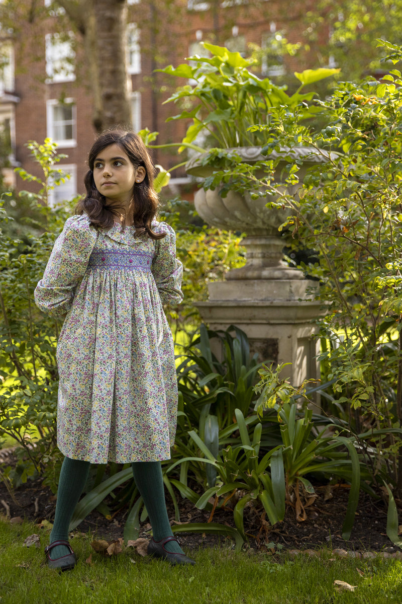 Aurora Handsmocked Girl Dress