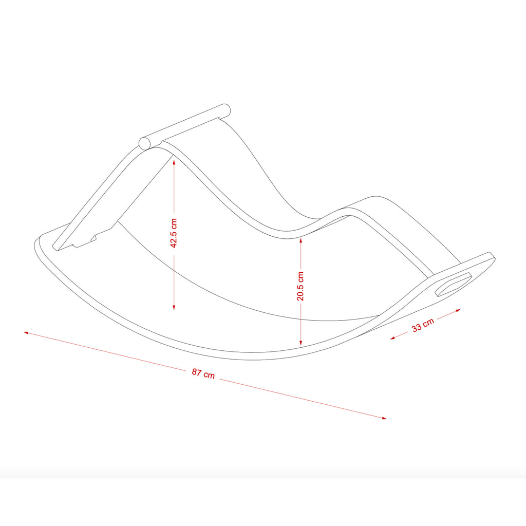 Wooden rocking horse for toddlers and kids rocking horse curve lab