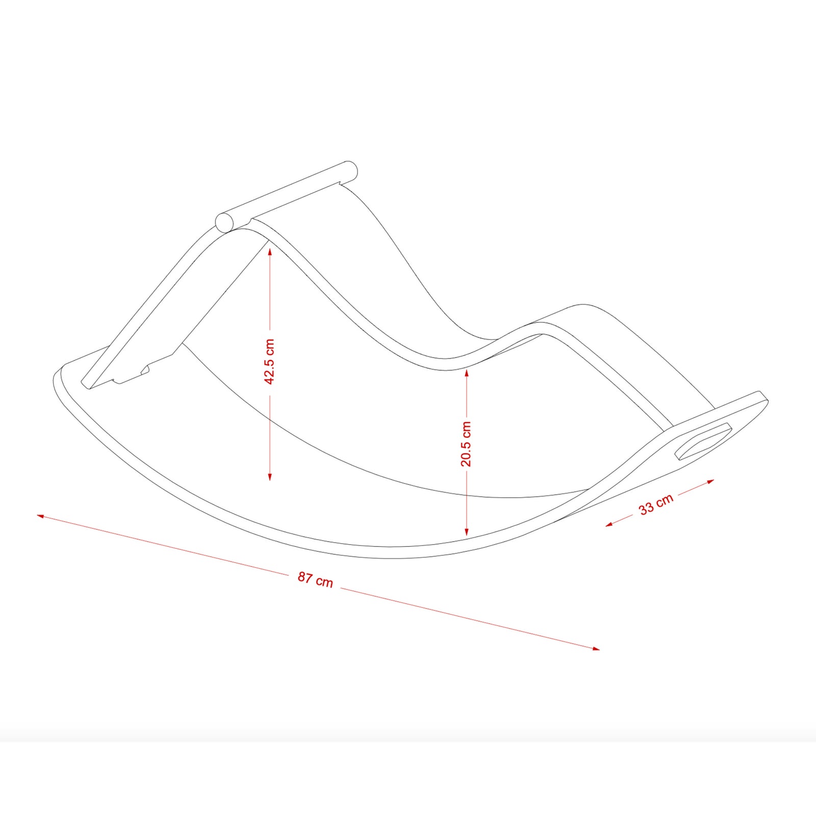 Wooden rocking horse for toddlers and kids rocking horse curve lab