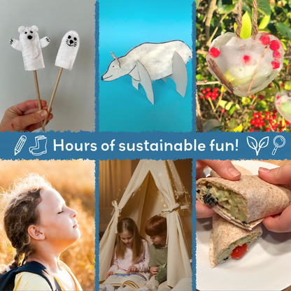 PROWLING POLAR BEARS - Children’s eco activity kit (Age 5+) | open-ended wooden toy for kids UK