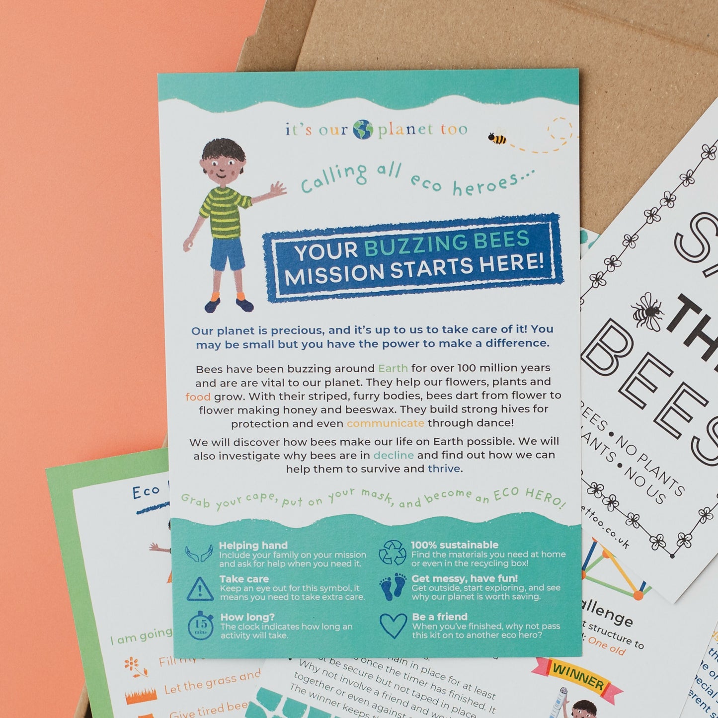 Sustainable Montessori toy: BUZZING BEES - Children’s eco activity kit (Age 5+) | KIDDYKIND
