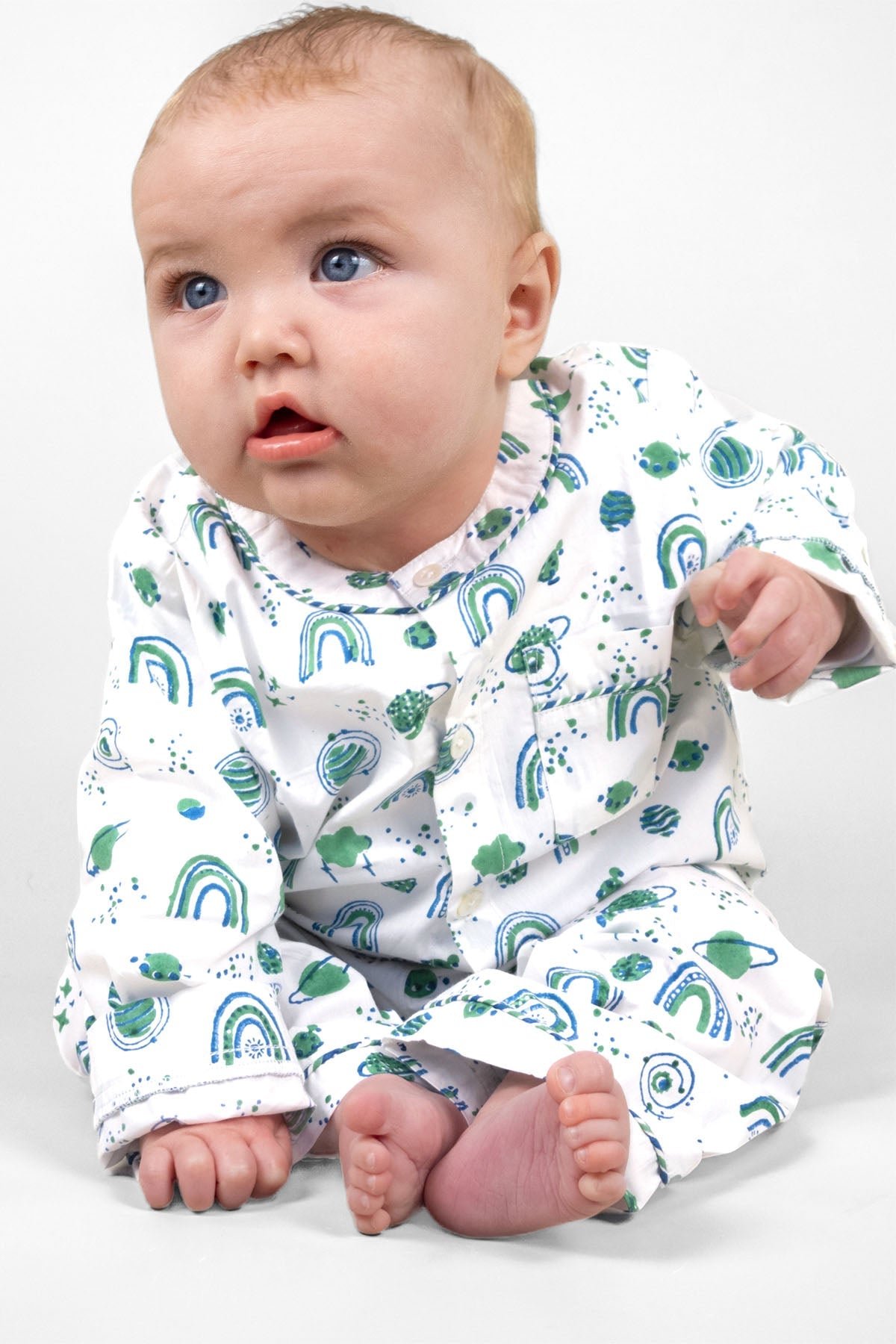 interstellar vibes - organic cotton baby pyjama set